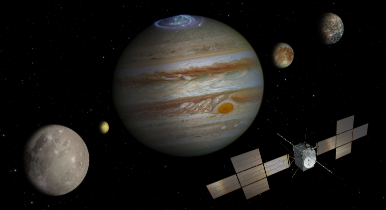 Svenska rymdforskare besöker Luleå med unik utställning: Sverige – på väg till Jupiter och dess isiga månar